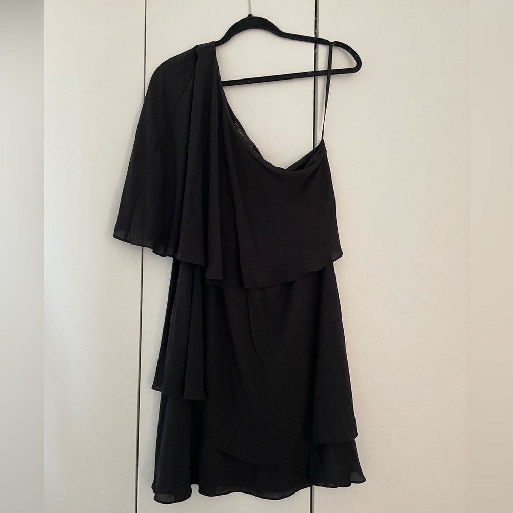 BCBG black asymmetrical dress size M